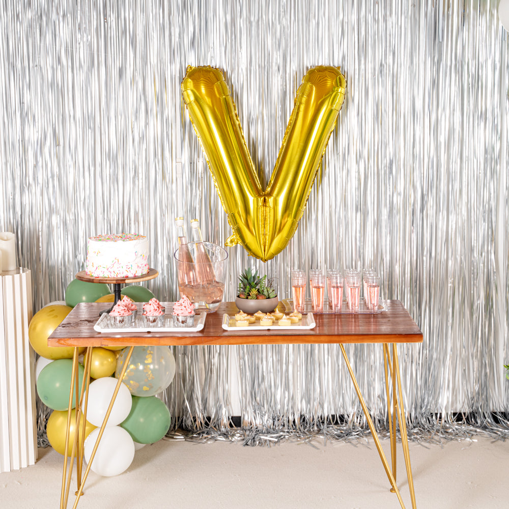 Balloonify Gold Mylar Letter V Balloon - 40 Inch Large Foil Alphabet Balloon for Birthday Party Decorations, Wedding, Anniversary & Baby Shower Events