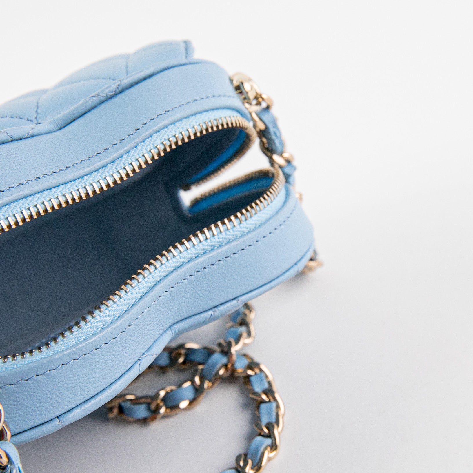 Chanel Mini Heart Bag in Blue - Elegant Crossbody Purse for Women | Perfect for Date Nights, Parties & Special Occasions