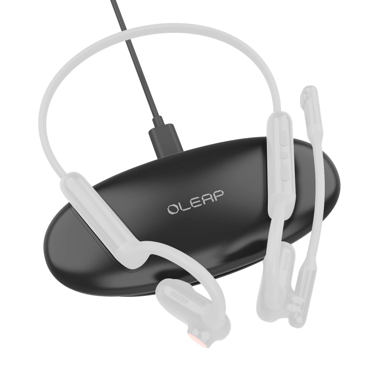 Pilot P200b Pro Open Ear Wireless Bluetooth Headphones with 50dB ENC Noise Cancelling & Charging Stand - Perfect for Office Calls, Gaming & Outdoor Activities