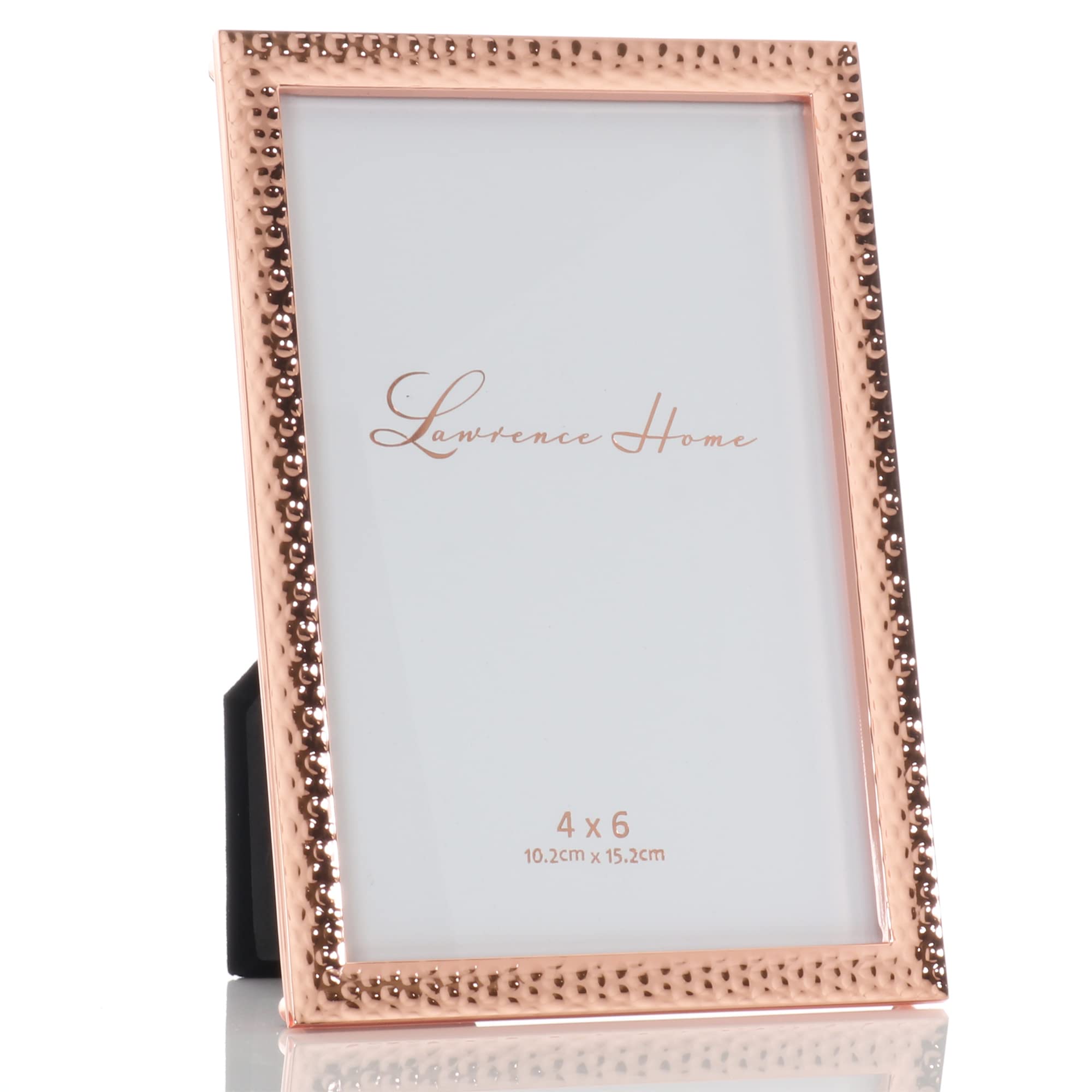 Lawrence Frames 4x6 Copper Metal Picture Frame with Hammered Texture - Perfect for Wall Art, Photo Displays & Home Decor
