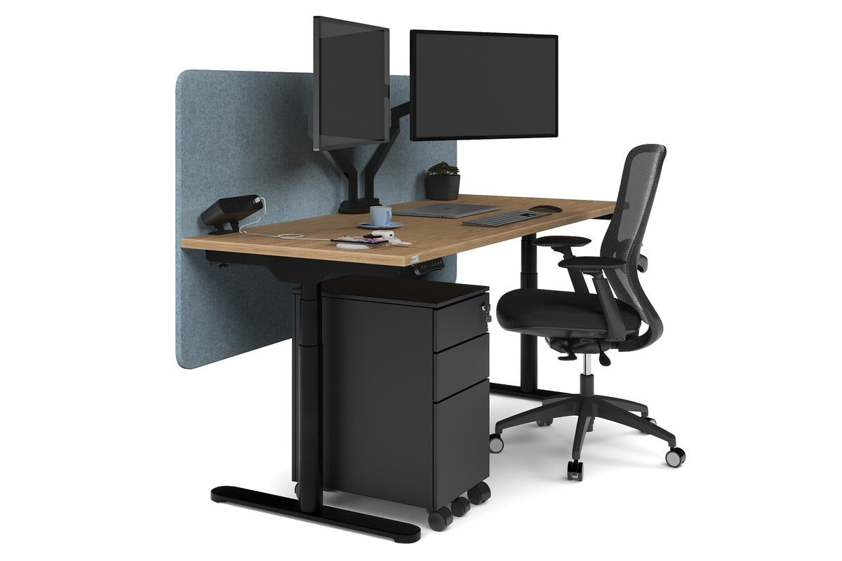 Premium Adjustable Height Single Workstation Desk - 1600L x 700W Size - Ideal for Home Office, Study & Workspace Ergonomics