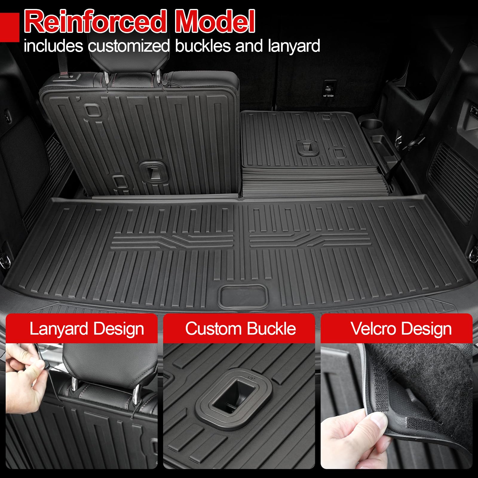 All-Weather Cargo Liner for 2020-2025 Ford Explorer & Explorer ST - Heavy Duty Trunk Mat Accessories - Perfect for Road Trips, Camping & Daily Use