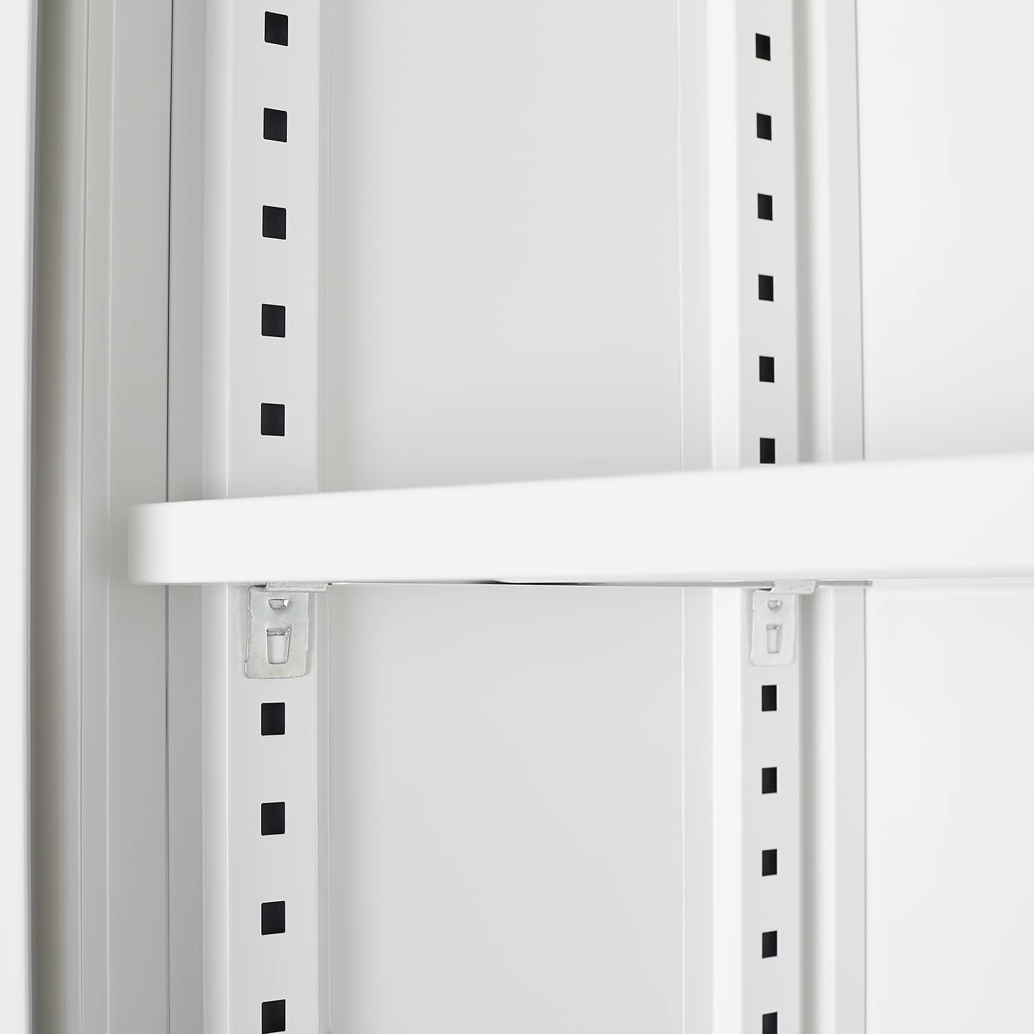 NicBex White Metal Storage Cabinet - Locking File Cabinet with Adjustable Shelves, Foldable for Home Office, School & Garage Organization | Secure Document & Supply Storage Solution