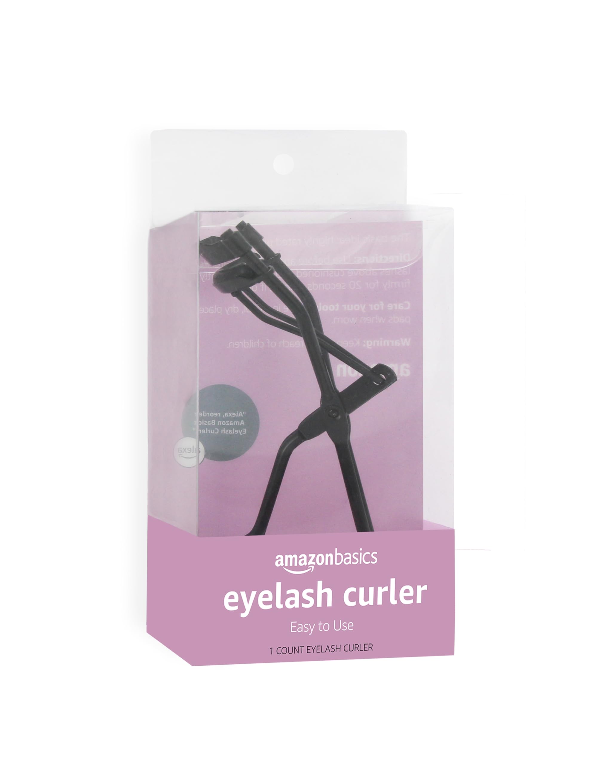 Amazon Basics Eyelash Curler - Professional Black Eyelash Curling Tool for Long-Lasting Curls, Perfect for Daily Makeup & Special Occasions