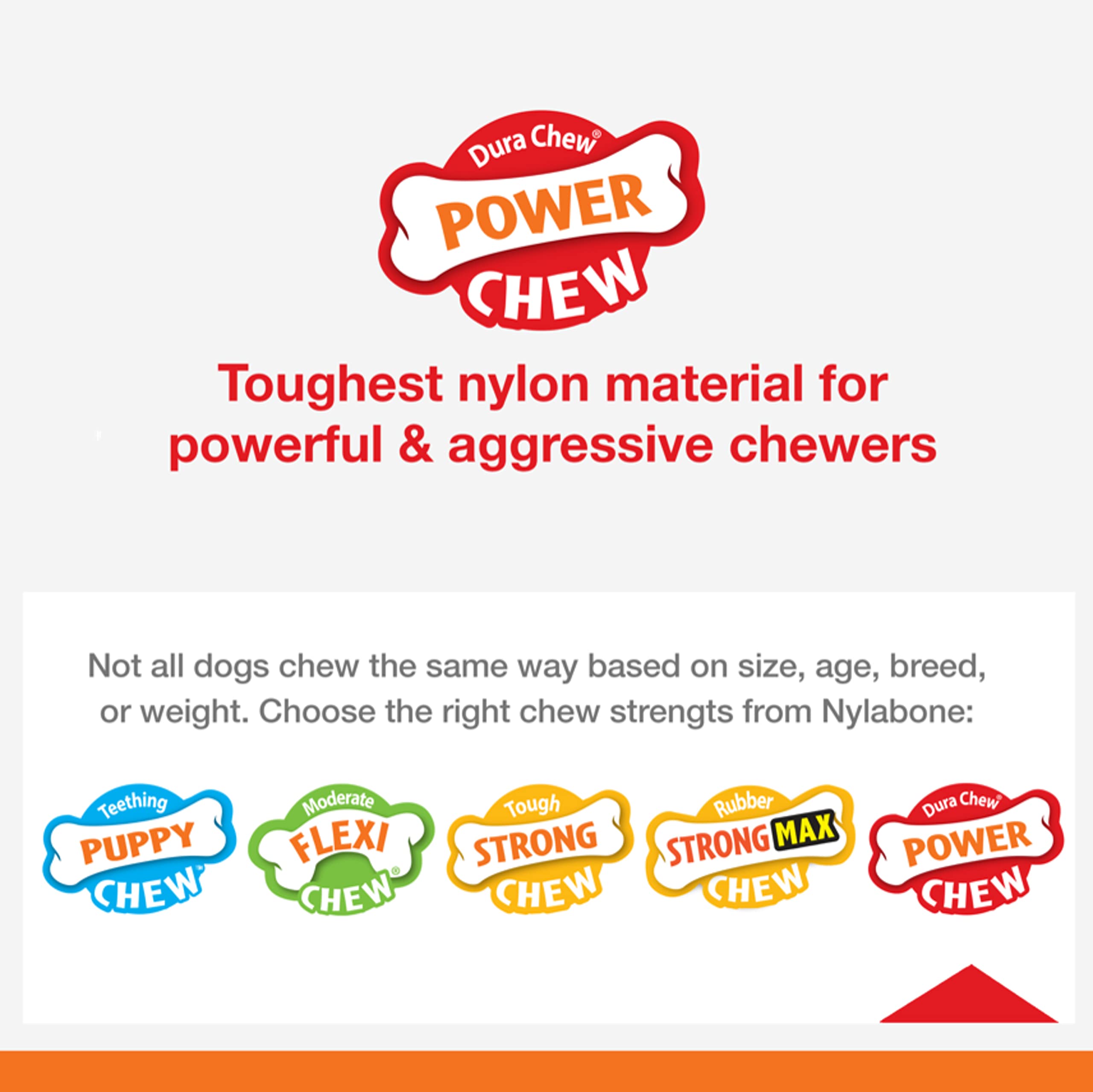Nylabone Durable Dog Chew Toy for Aggressive Chewers - Peanut Butter Flavor, Small (Up to 25lbs) - Perfect for Playtime & Training
