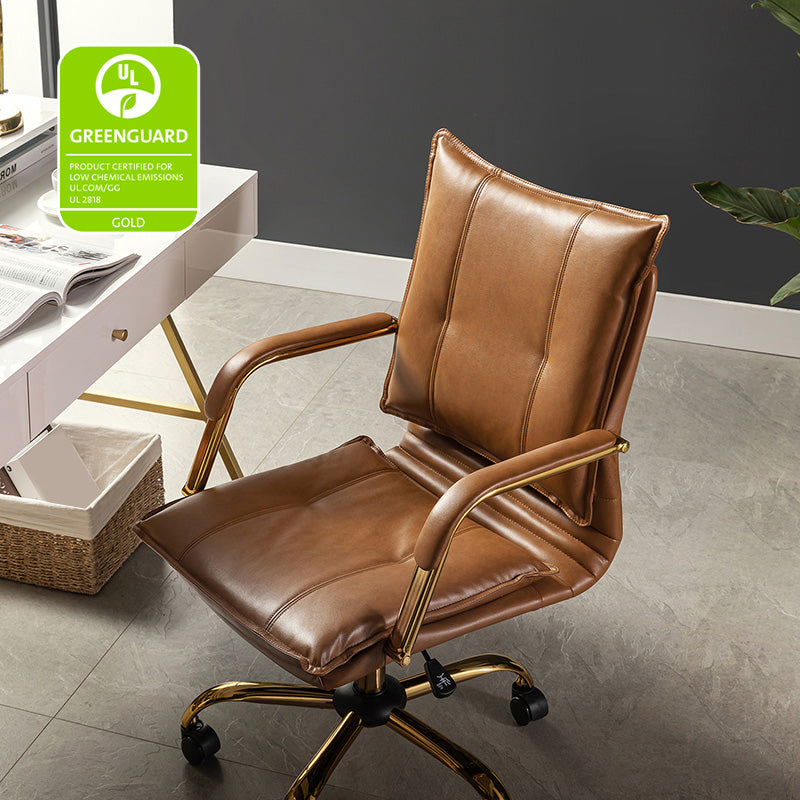 Stylish Michele Vegan Leather Task Accent Chair - Modern Office & Living Room Furniture for Home & Workspace