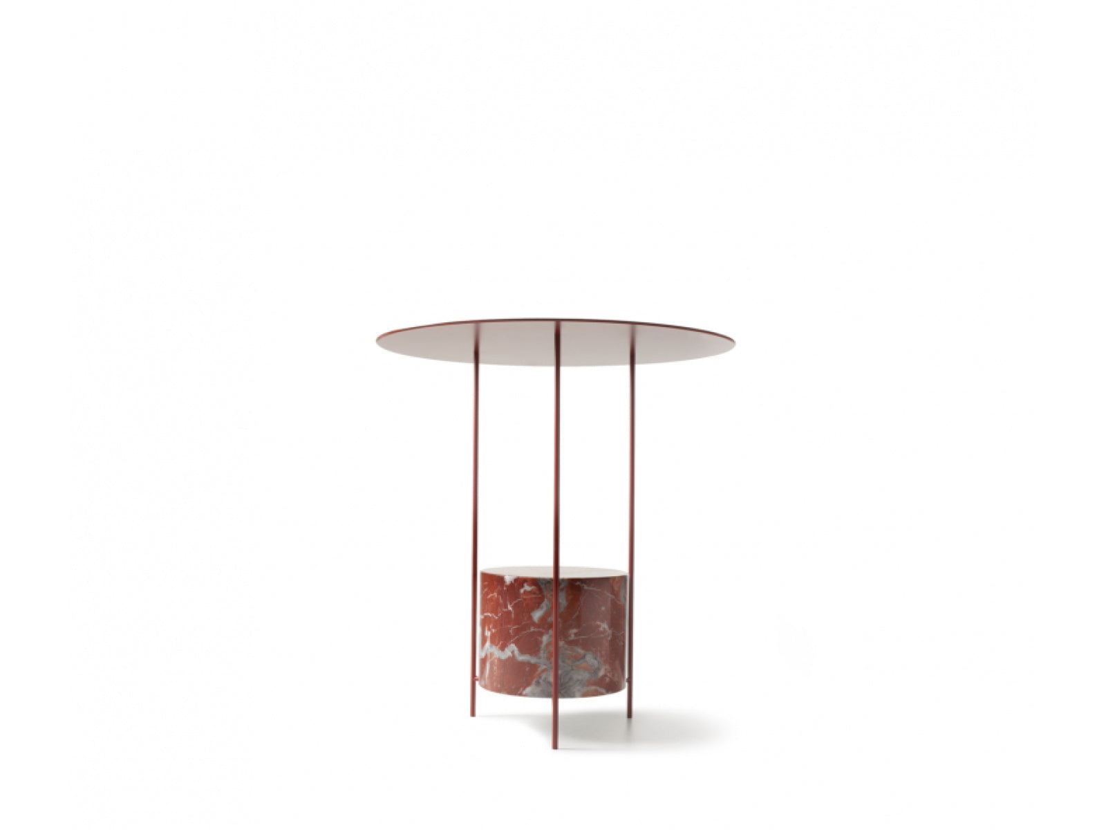 Elegant Panna Cotta Side Table - Modern End Table with Sturdy Metal Frame for Living Room, Bedroom & Office - Perfect Nightstand or Accent Table for Small Spaces