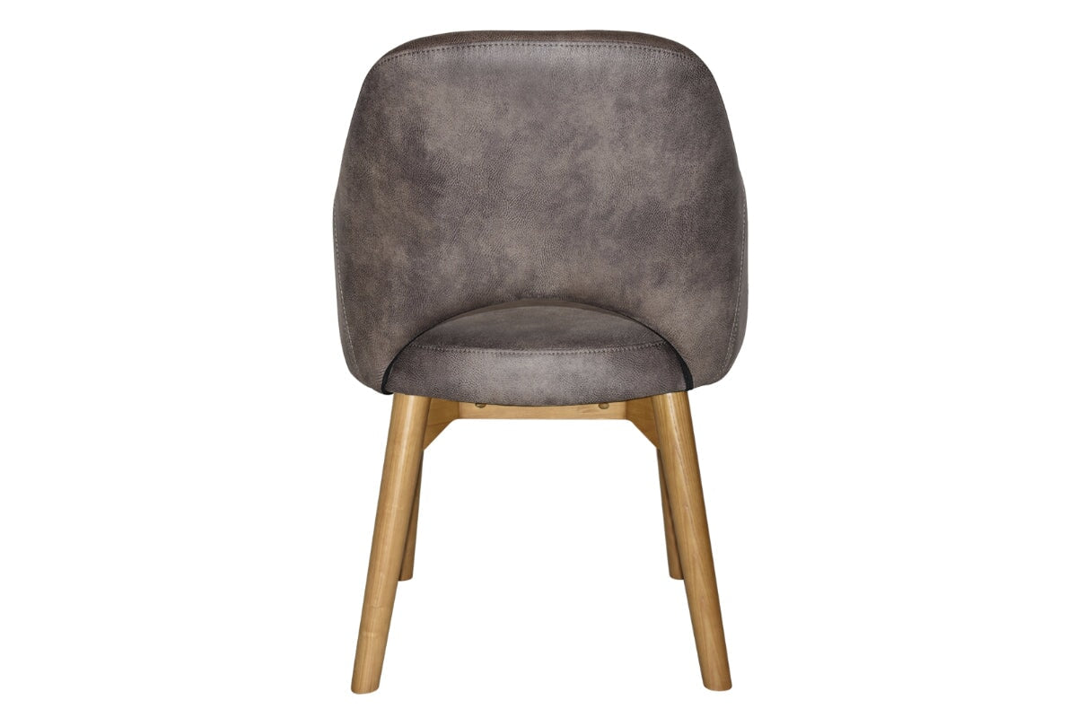 EZ Hospitality Cairo Indoor Armchair with Light Oak Timber Base - 4-Leg Modern Dining Chair for Living Room, Bedroom & Office