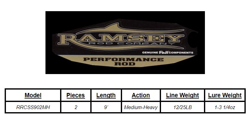 9' Medium Heavy 2-Piece Spinning Surf Fishing Rod (RRCSS902MH) - Perfect for Saltwater Beach Casting and Surf Fishing Adventures