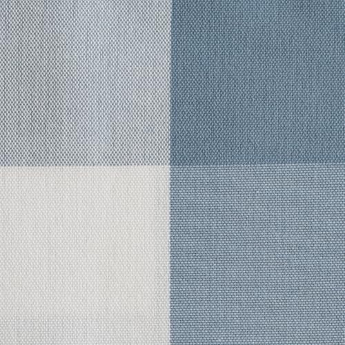 Blue Plaid Pom