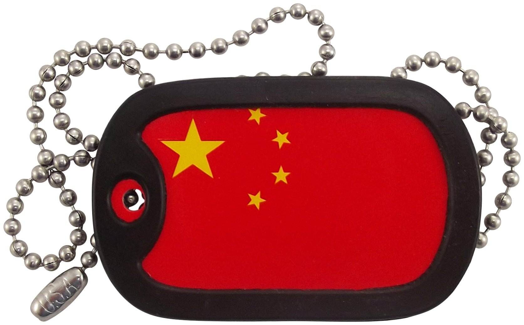 Tag-Z Military Dog Tags - Chinese Flag Dog Tag Necklace for Men & Women - Personalized Engraved ID Necklace for Military, Veterans, and Patriotic Gifts