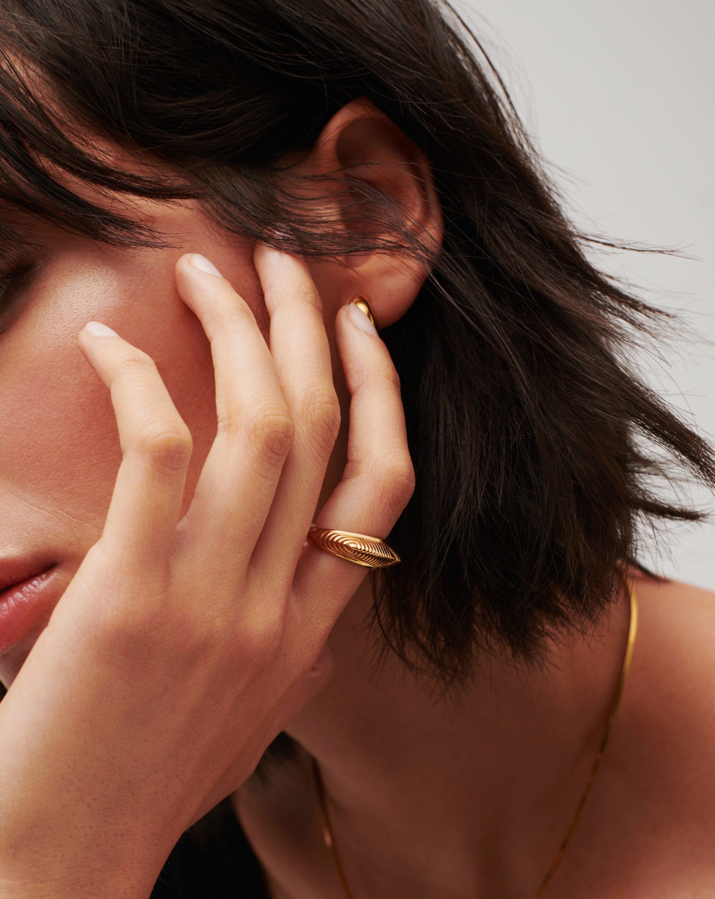Hera Dome Ridge Stacking Ring - 18k Gold Vermeil Stackable Rings for Women | Perfect for Layering, Everyday Wear & Special Occasions