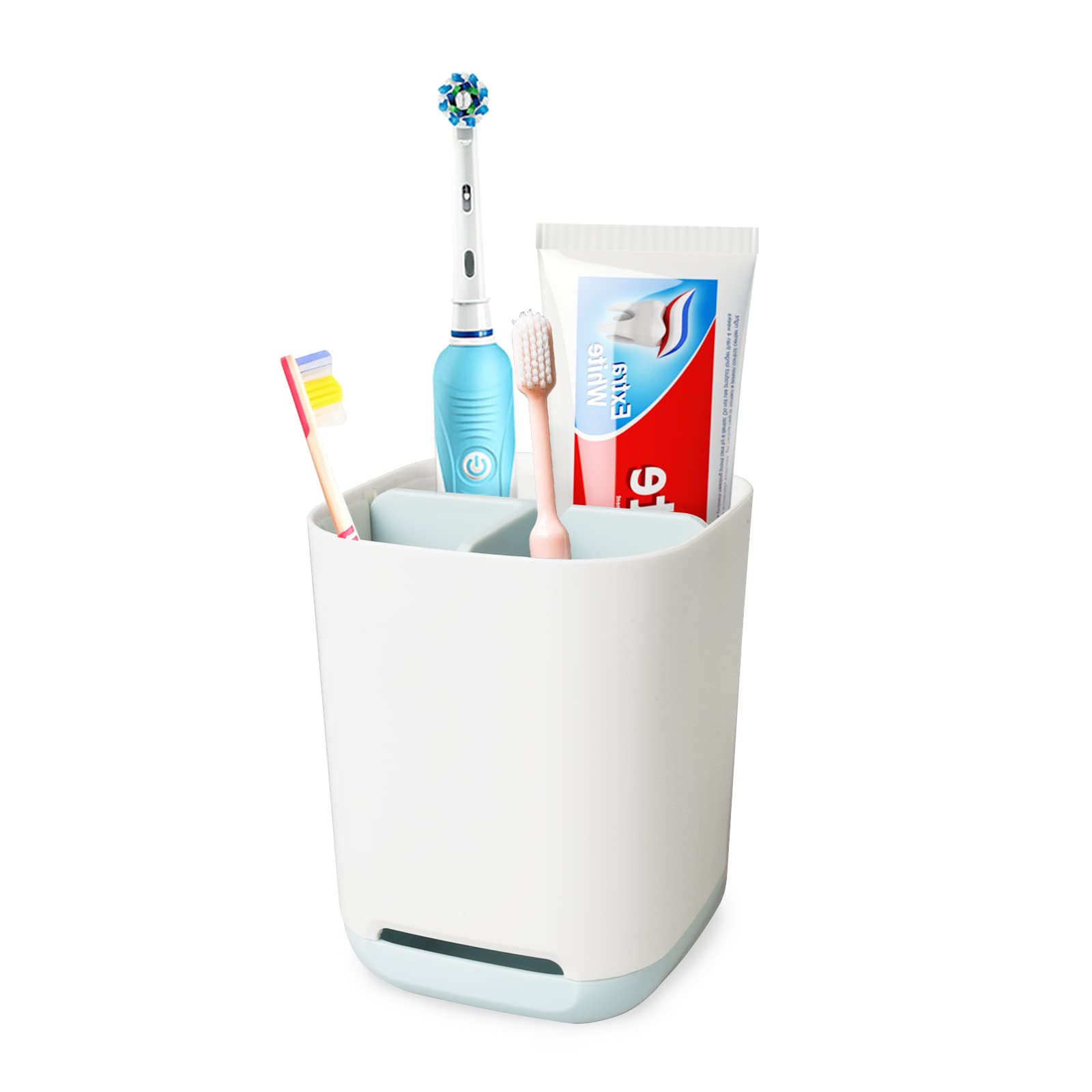 Anti-Slip Bathroom Toothbrush Holder - Detachable Organizer for Electric Toothbrushes & Toothpaste | Bathroom Storage Solution