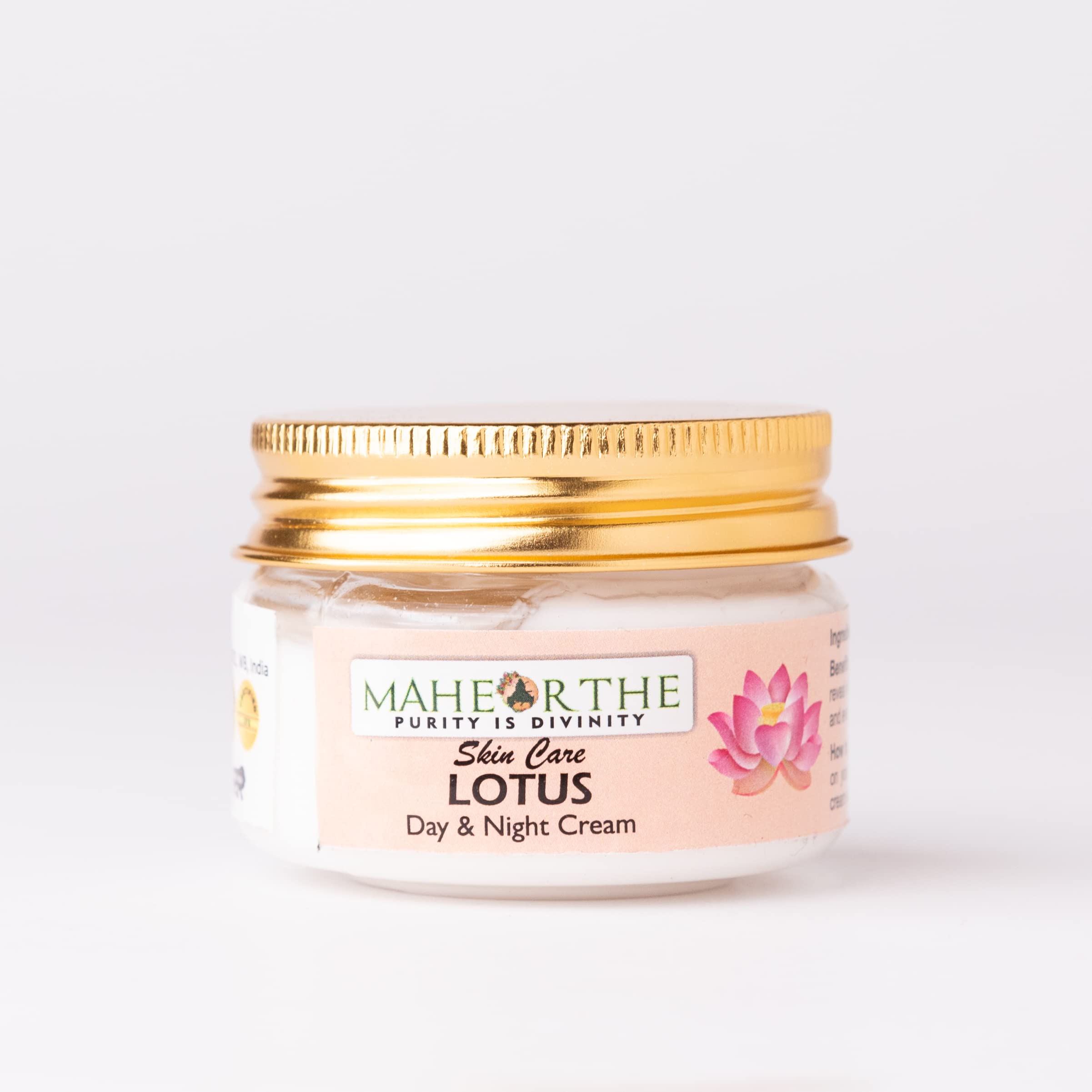 MaheOrthe Lotus Day & Night Cream - 50g Moisturizing Face Cream for Dry & Sensitive Skin | Hydrating & Anti-Aging Skincare | Perfect for Daily Use & Night Routine