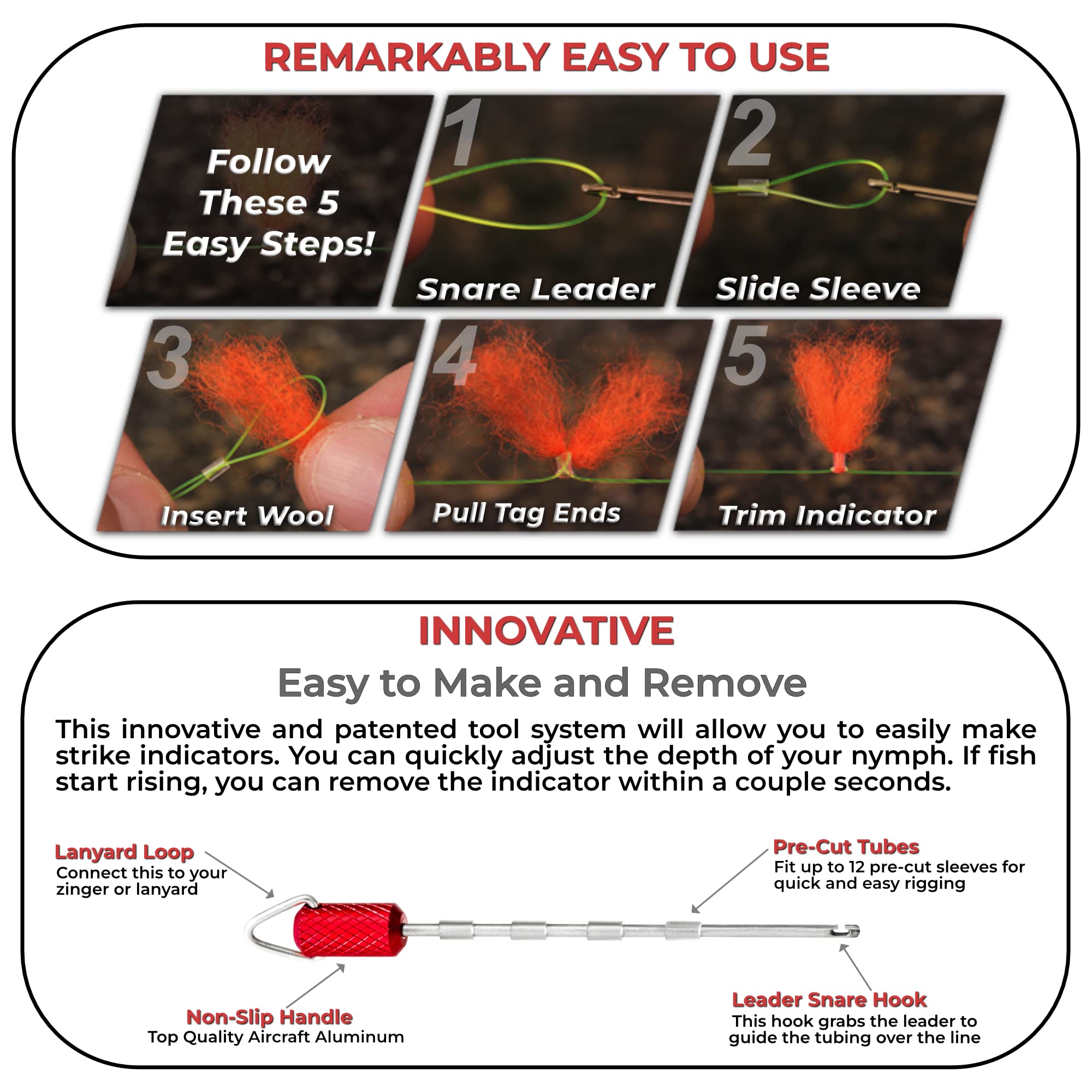 New Zealand Strike Indicator Tool Kit - Fly Fishing Strike Indicators for Nymphing & Float Fishing - Perfect for Trout, Salmon & Steelhead Anglers