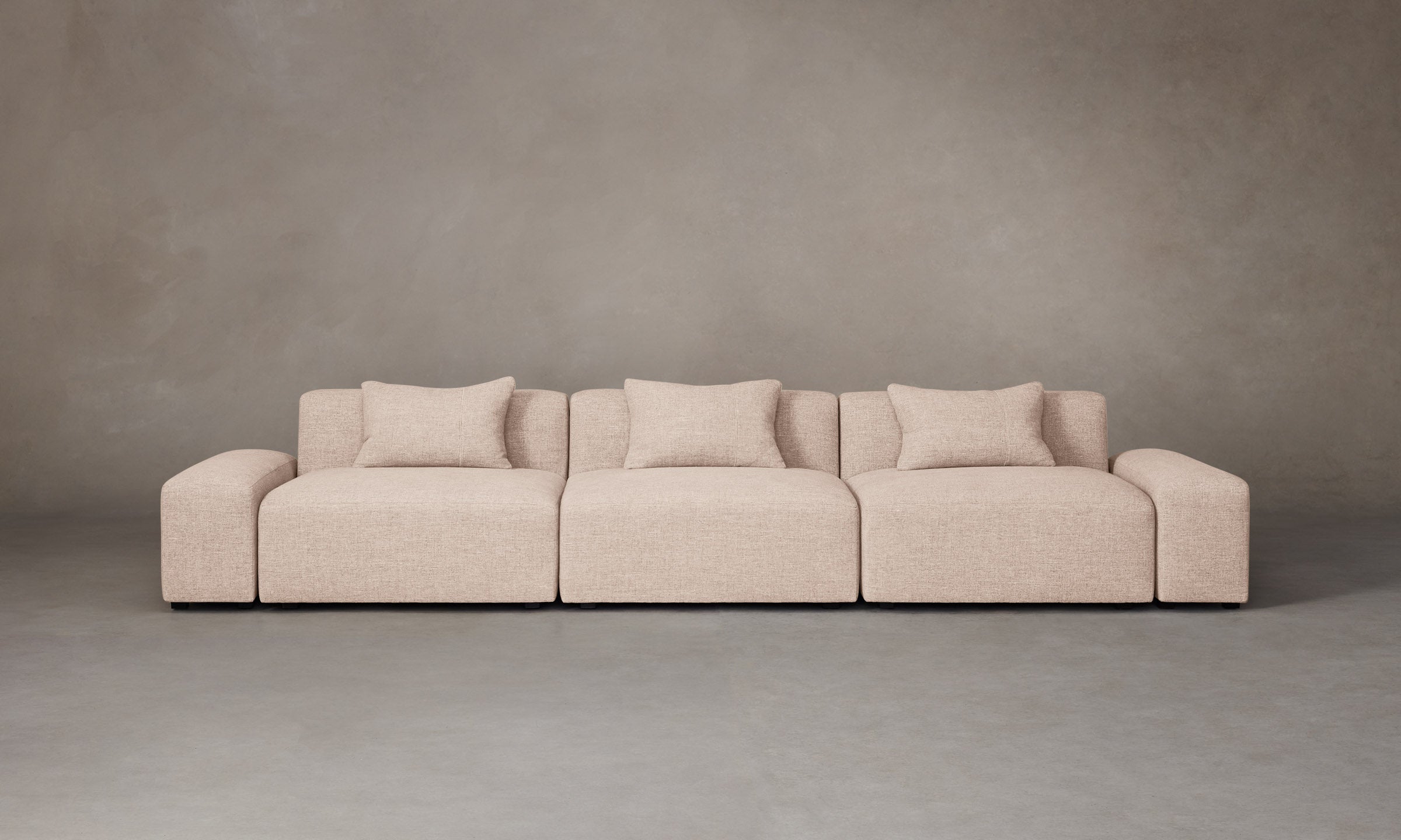 The Breuer Modular Sofa - Heritage Belgian Linen Petal - Modern Sectional Couch for Living Room, Lounge & Office Spaces