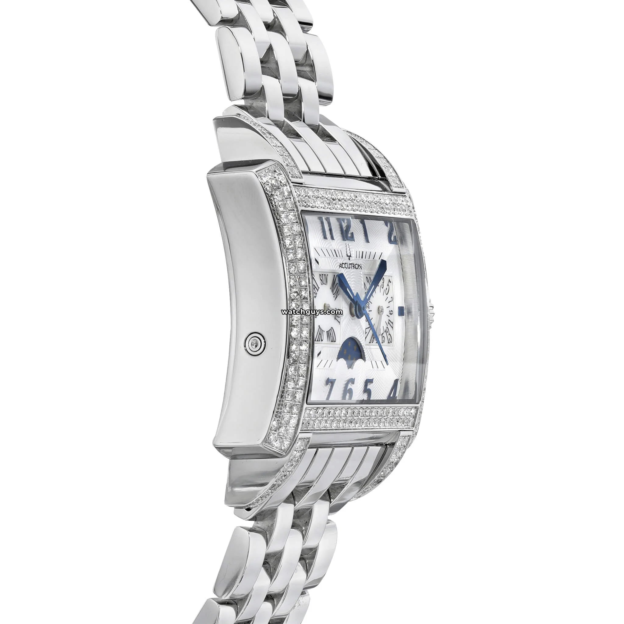 Bulova Accutron Innsbruck Diamond Moonphase Watch for Men - Luxury Swiss Automatic Movement with Date & Moon Phase Display - Perfect for Business, Formal Events & Gift Giving