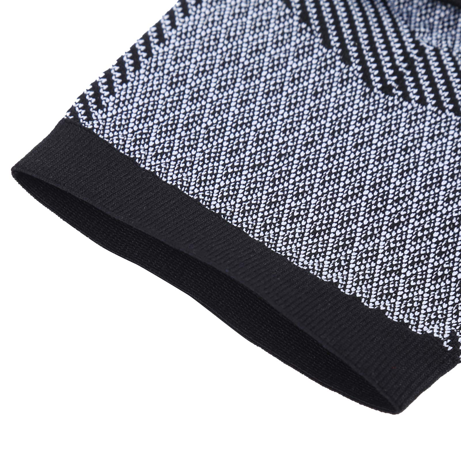 Shanrya Heel Support Sleeve - Compression Socks for Pain Relief (1 Pair) | Breathable Polyurethane Fiber Half Socks | Black & White | Ideal for Running, Hiking, Sports & Outdoor Activities
