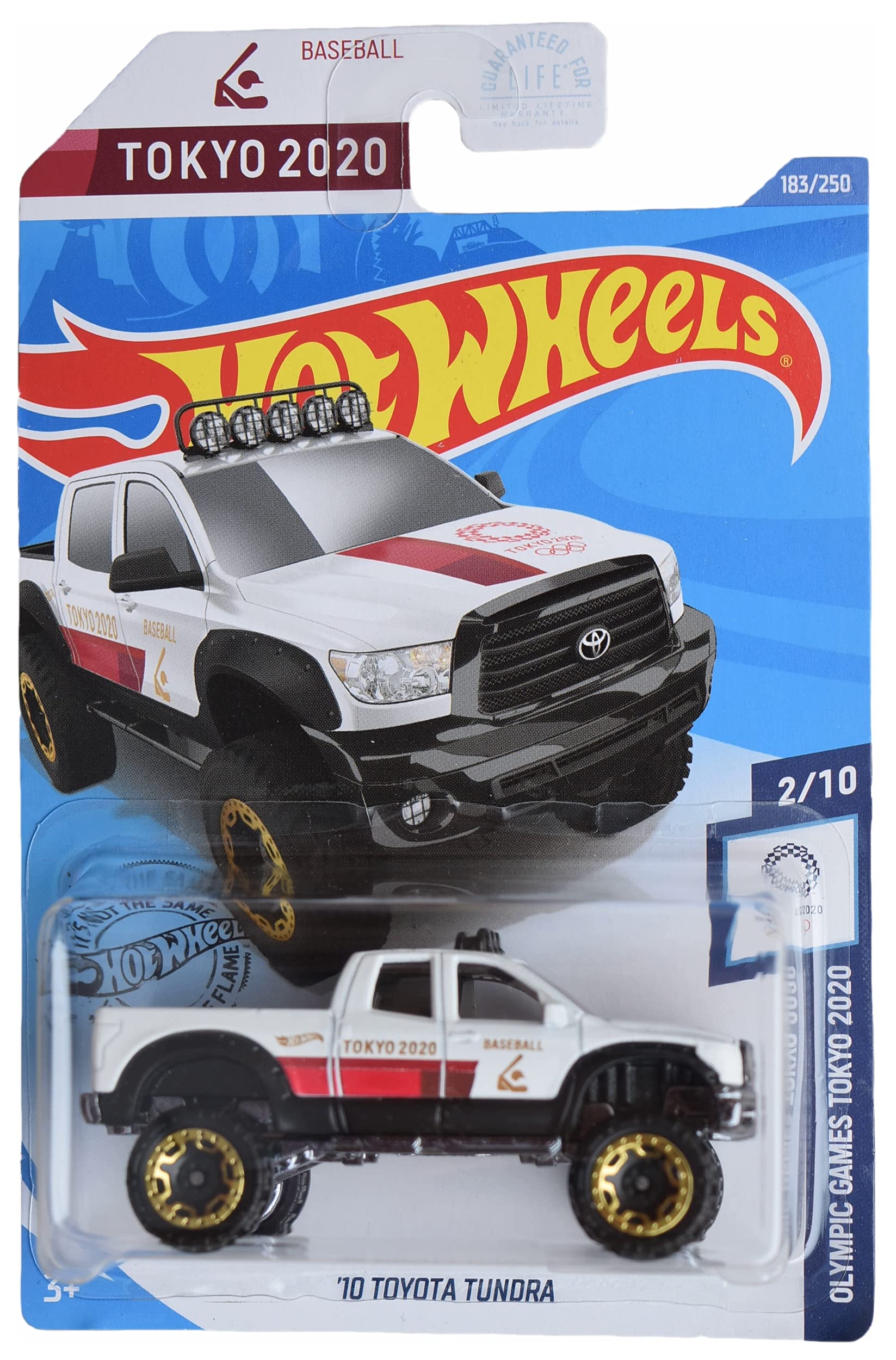 Hot Wheels 1:64 Scale '10 Toyota Tundra Diecast Car - White Limited Edition 183/250 - Collectible Toy for Kids & Adults, Perfect for Display & Racing Play