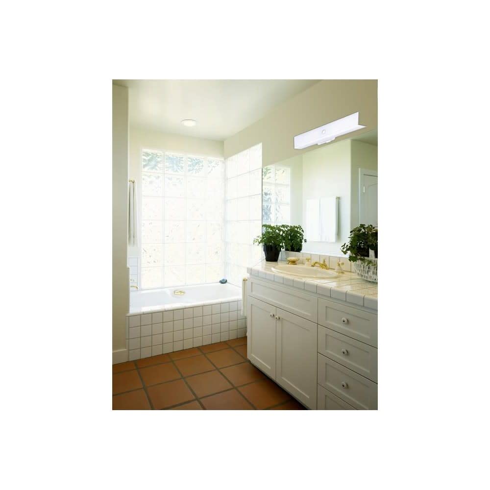 Westinghouse 6640300 White Bathroom Channel Light Fixture - Perfect for Modern Bathrooms, Vanities, and Powder Rooms