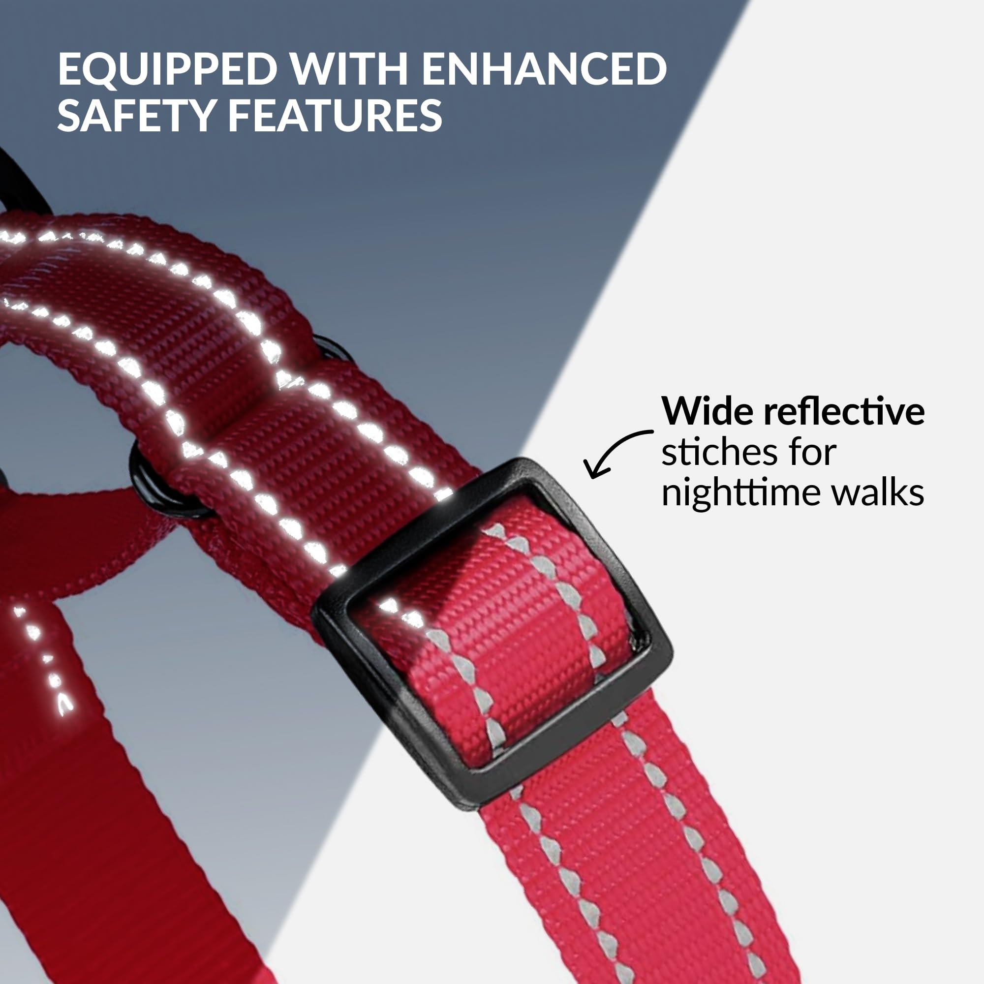 Reflective Martingale Dog Collar - Heavy Duty Nylon Training Collar for Small, Medium & Large Dogs - Adjustable & Durable for Puppies & Adult Dogs (Pink, Size M, 13