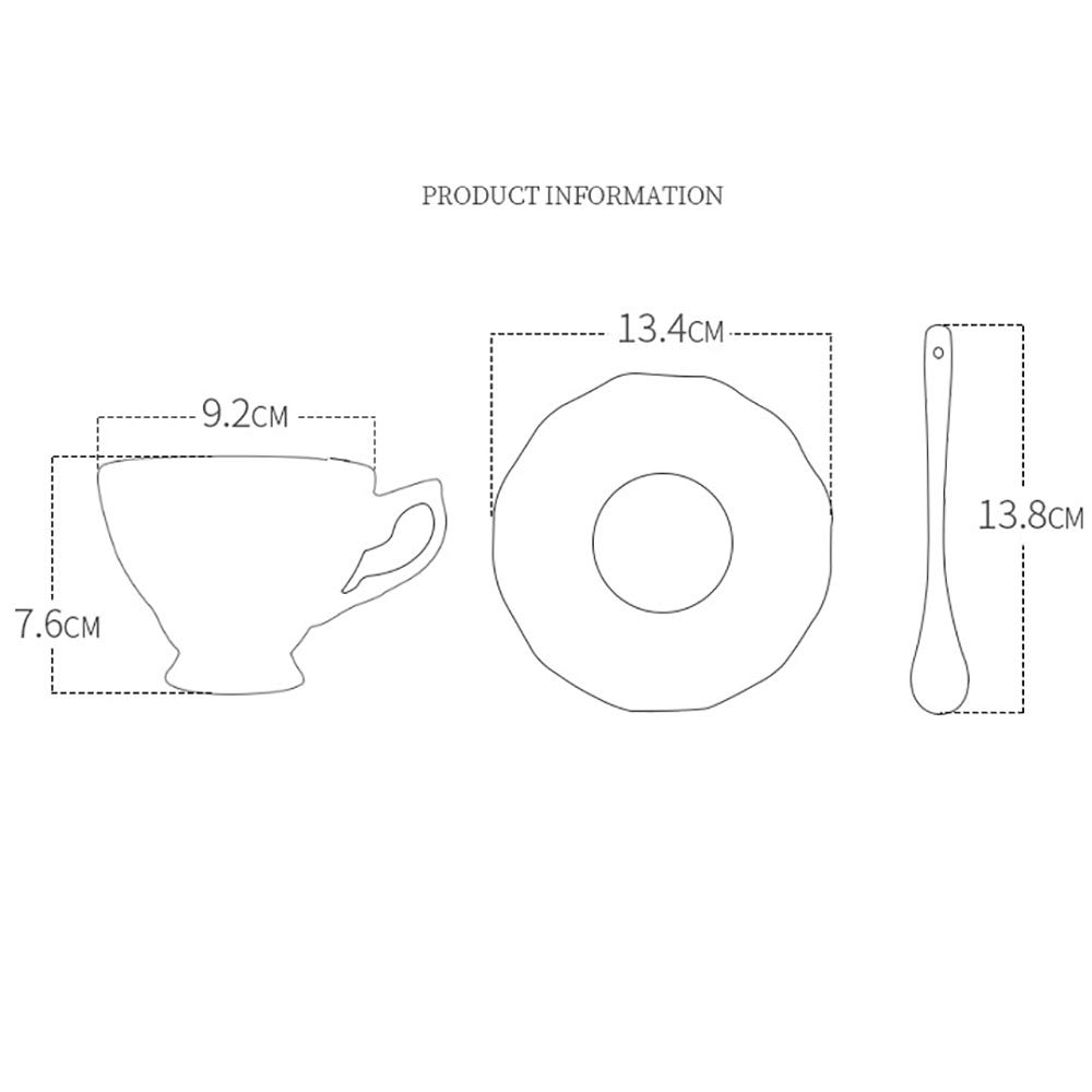 Van Gogh Ceramic Coffee Cup Set - Elegant & Luxurious Tea Cups for Home, Afternoon Tea, and Gifts - 12-Piece Porcelain Tea Set with Saucers - Perfect for Coffee, Tea, and Special Occasions