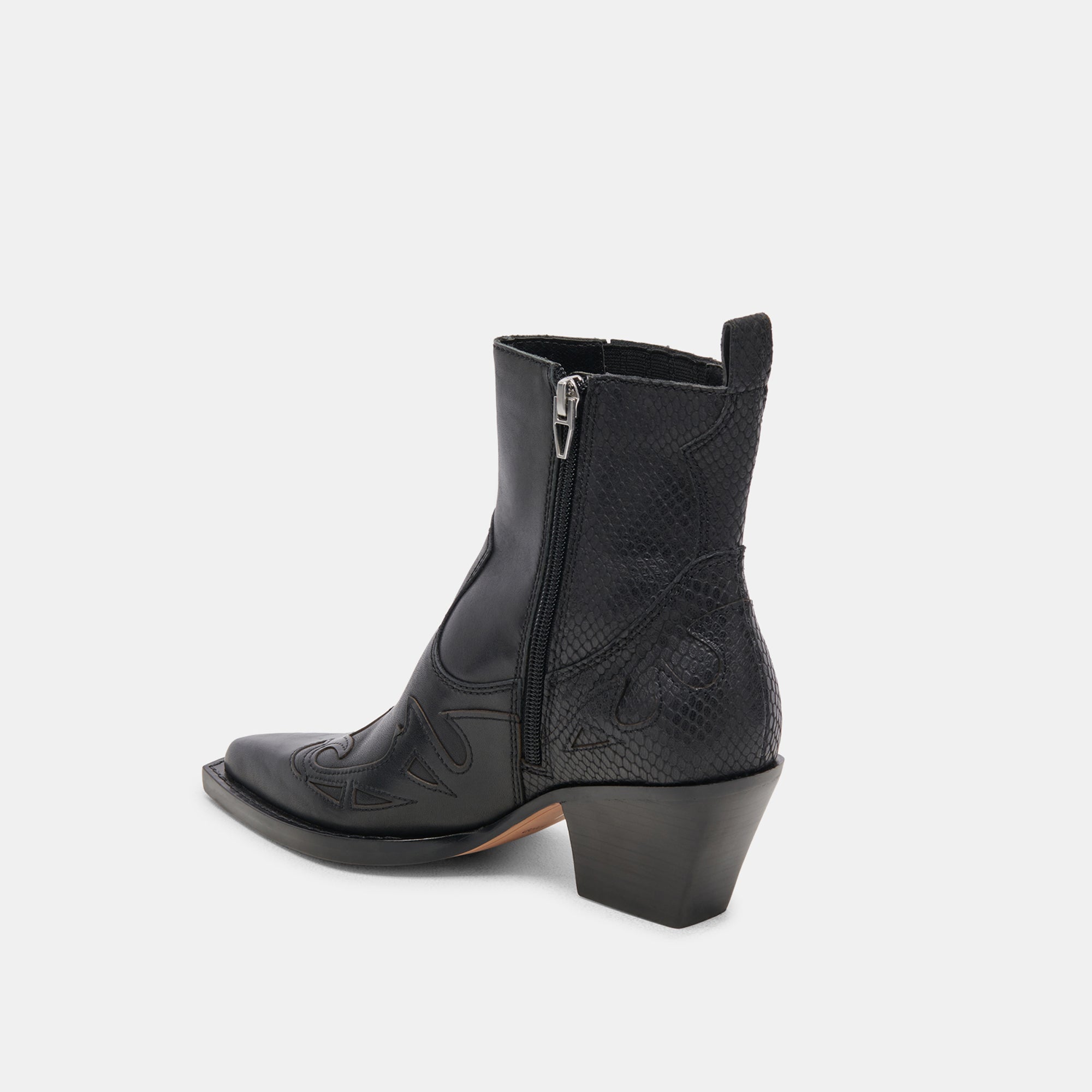 RAMSON Women's Black Leather Booties - Stylish Ankle Boots for Casual Outfits & Winter Fashion