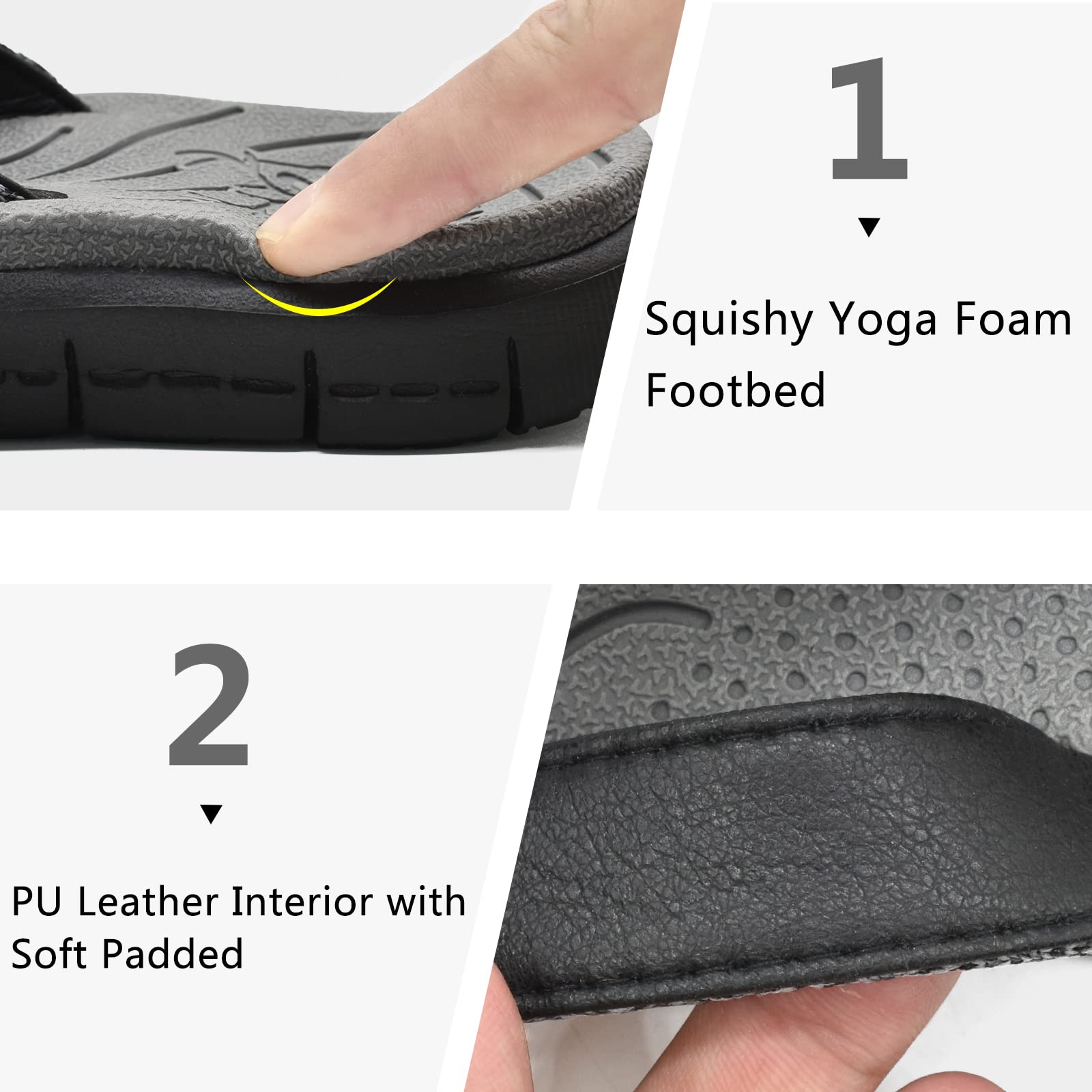 **KuaiLu Women's Comfortable Flip Flops with Arch Support - Lightweight Non-Slip Yoga Sandals for Walking, Beach, and Summer Casual Wear**    *(Perfect for Yoga, Beach Outings, Poolside Relaxation, and Everyday Comfort!)*