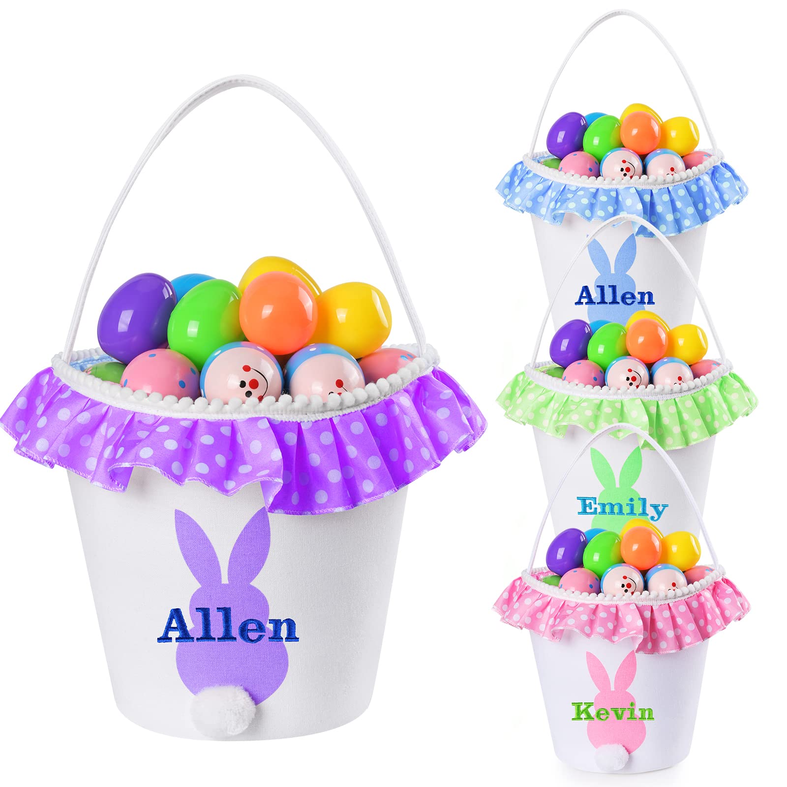Jocidea Personalized Easter Basket for Kids - Custom Easter Basket with Toys & Stuffers for Toddlers, Purple - Perfect for Easter Egg Hunts, Party Favors & Holiday Gifts