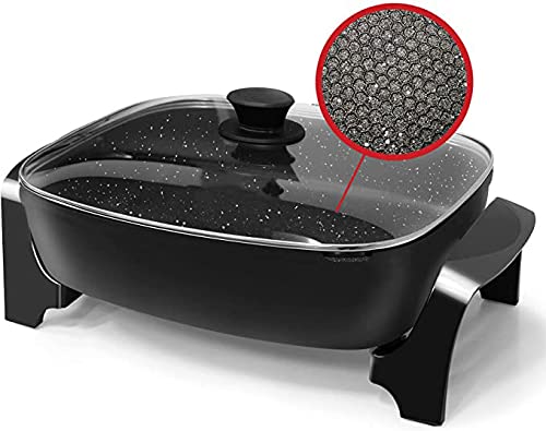 Non-Stick Electric Skillet with Glass Lid - 12