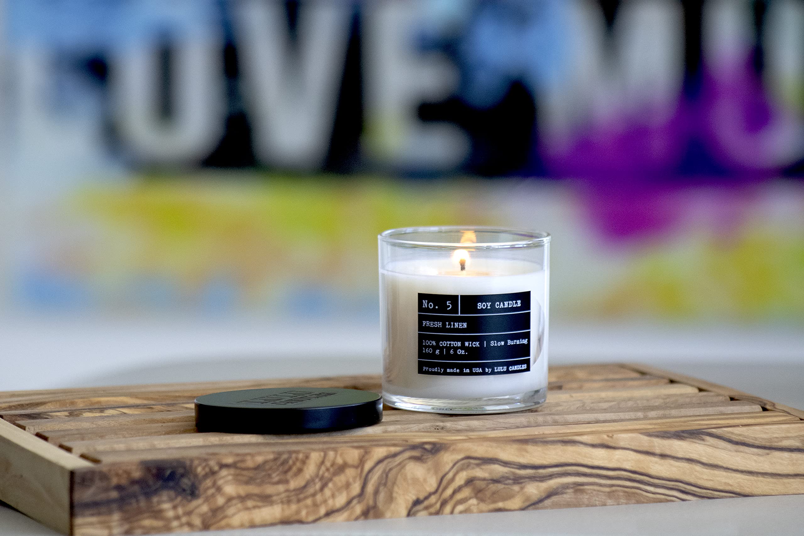 Lulu Candles - Premium Island Coconut Scented Soy Wax Candle | Hand-Poured in USA | Long-Lasting 30+ Hours | 6oz Jar Candle for Home, Spa, Yoga & Romantic Ambiance | Vegan & Eco-Friendly