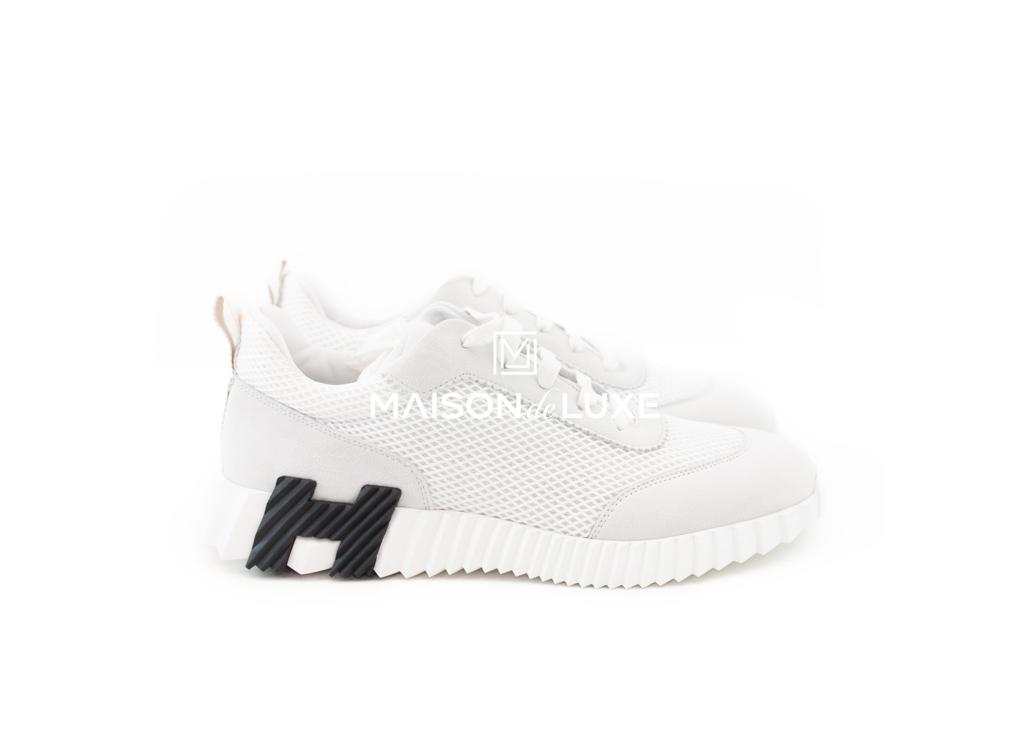Hermes Men's White Bounce 43 Sneakers - Lightweight Comfortable Running Shoes for Men | Perfect for Jogging, Gym Workouts & Casual Wear