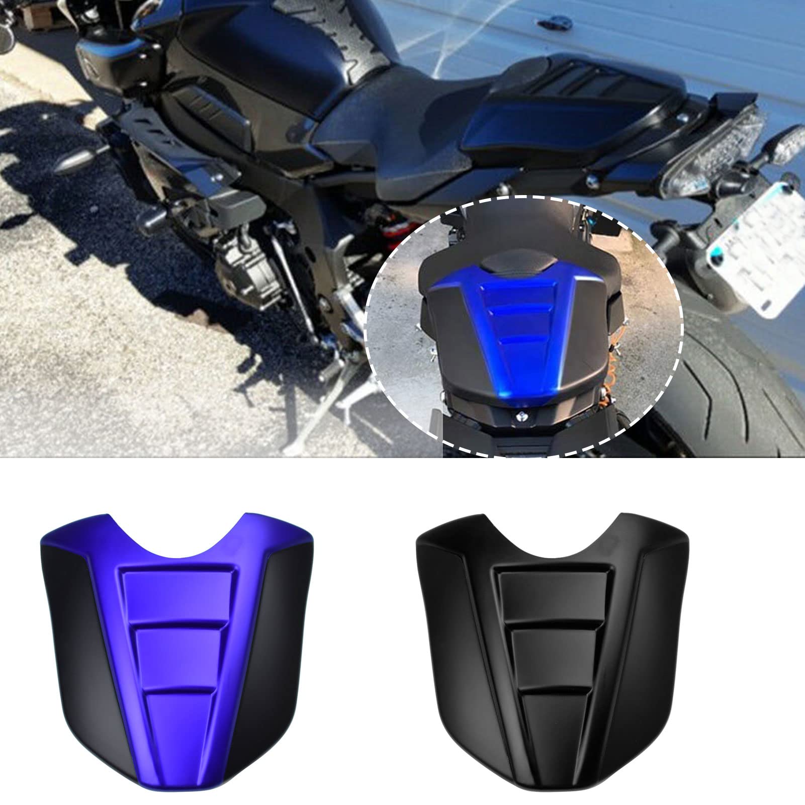 Yamaha FZ-10 MT-10 Seat Cowl Cover - Black Solo Rear Seat Fairing Compatible with 2016-2020 FZ10 MT10 Models | Motorcycle Accessories for Street & Sport Riding