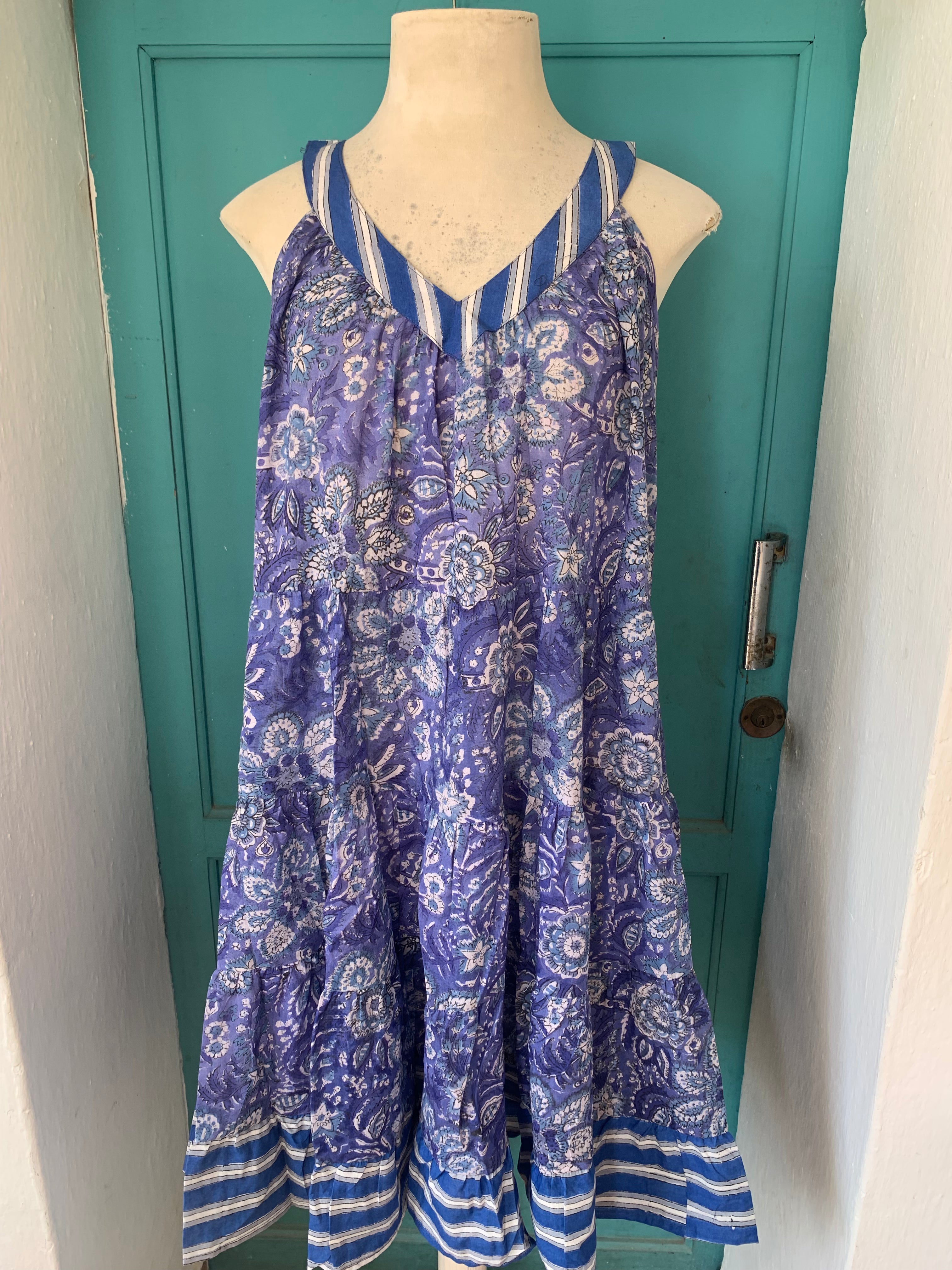 Rosie Blue Dress for Women - Elegant Flowy Midi Dress for Casual Wear, Date Night & Summer Outfits
