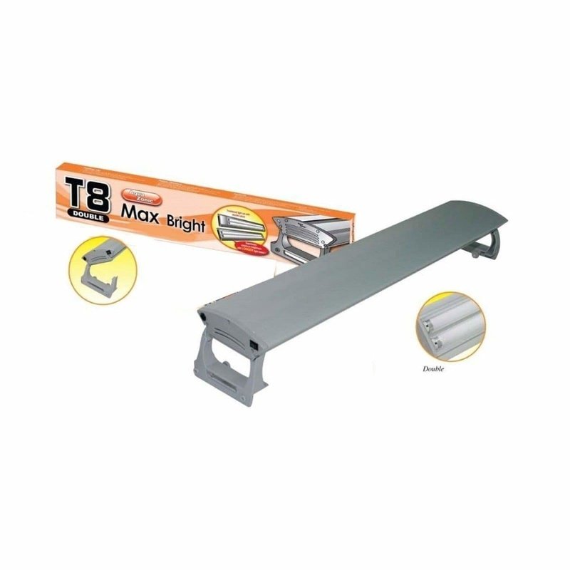 Aqua Zonic Max Bright T8 Double Light Unit 75cm (2 x 25W) - Energy Efficient Aquarium Lighting for Planted Tanks & Reef Aquariums - Perfect for Freshwater & Saltwater Fish Tanks