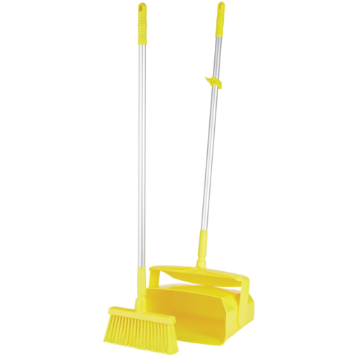 Sturdy Lobby Dustpan with Broom Set (1 Pack) - Ideal for Home, Office, and Commercial Cleaning