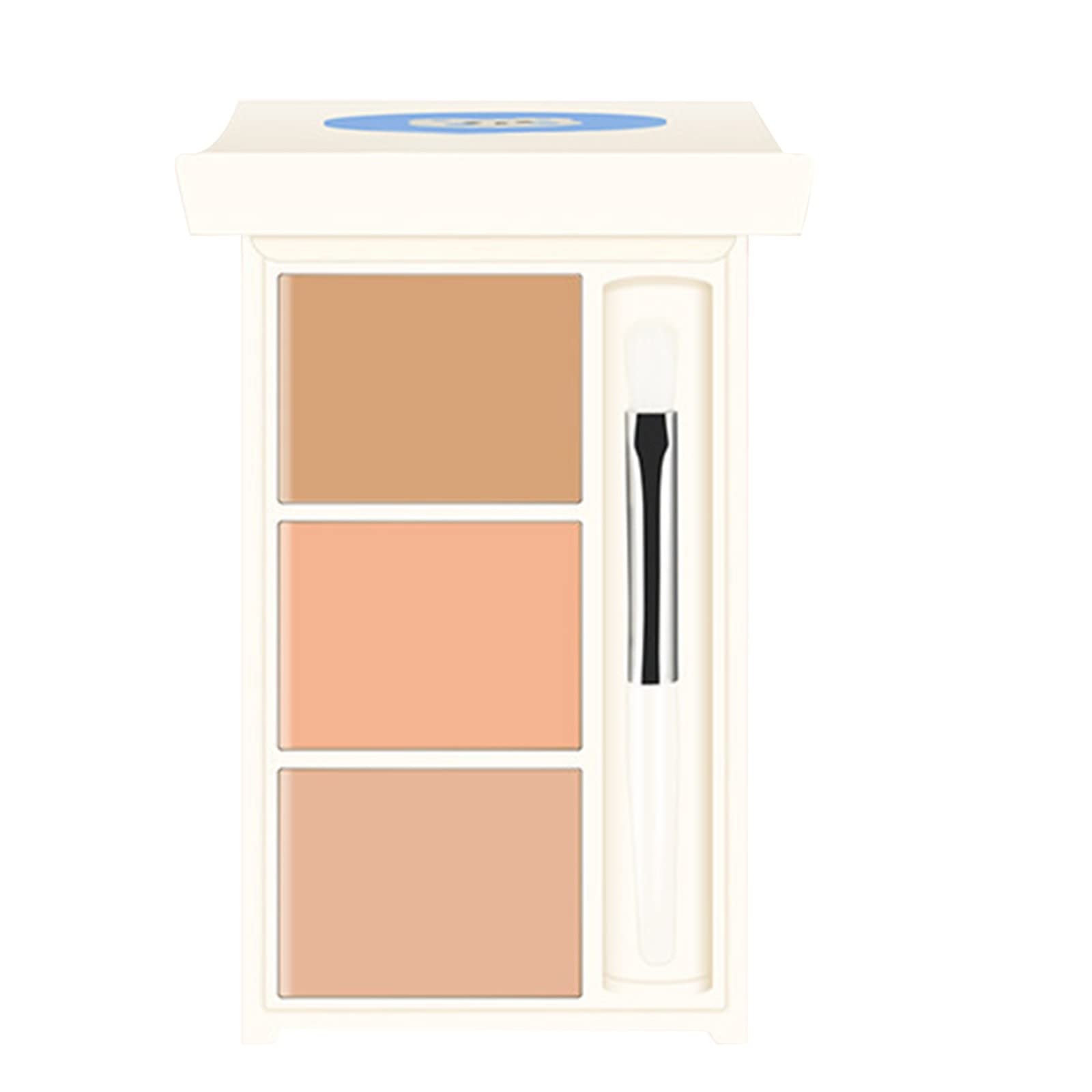 3 Colors Concealer Palette - Waterproof & Sweatproof Concealer Disc for Dark Circles & Blemishes - Perfect for Makeup, Travel & Everyday Use