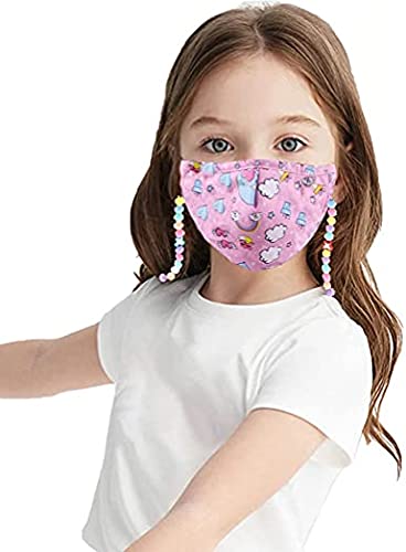 Cute Acrylic Heart Kids Mask Lanyard - Safe Clip Holder for Boys & Girls (Mask Not Included) - School & Travel Use