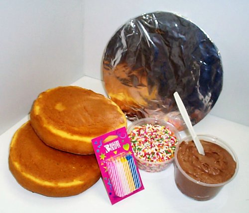 Scott's Cakes DIY Vanilla Cake Kit with Chocolate Frosting - Perfect for Birthday Parties, Baby Showers & Family Celebrations
