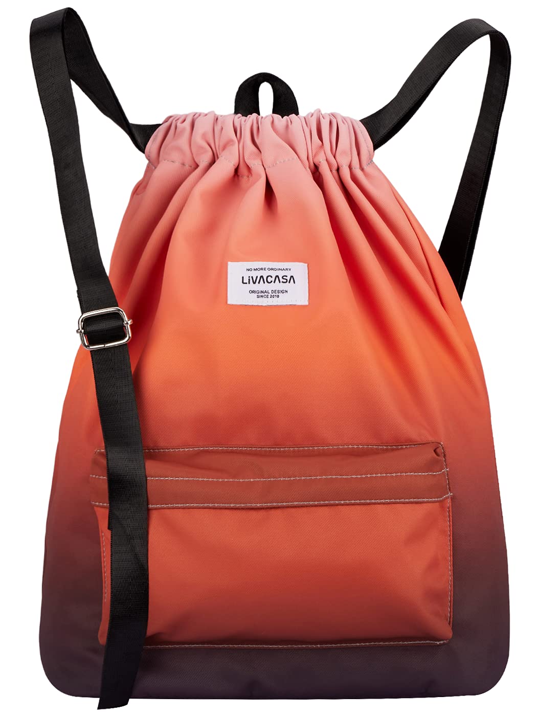 LIVACASA Drawstring Backpack for Men, Women & Kids - Lightweight Gym Bag for Sports, Travel & School - Adjustable Shoulder Straps & Durable Design