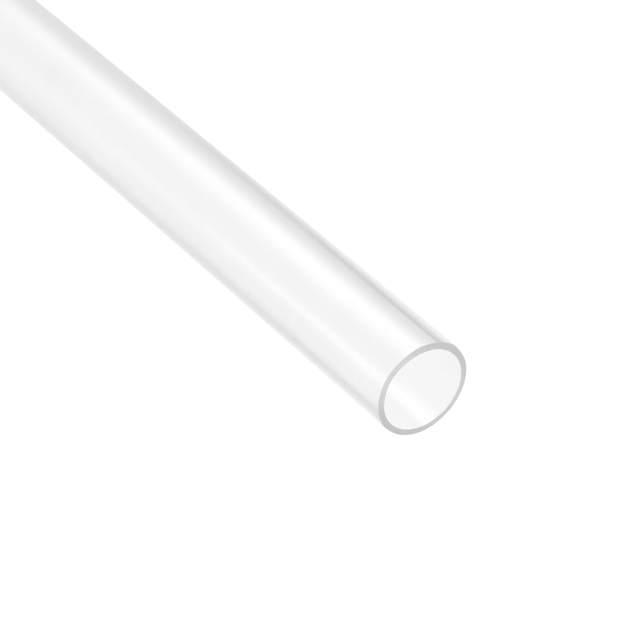 uxcell 4mmx5mmx148mm Clear Rigid Round Plastic Tubing with Black Lids - 3 Pack Transparent Storage Tubes for DIY Crafts, Jewelry Organizer & Small Parts Storage