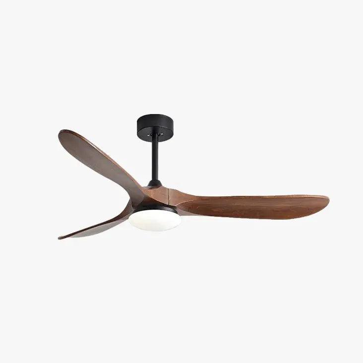 Industrial Wood and Black Ceiling Fan with Light - Modern Farmhouse Style for Living Room, Bedroom, or Office Cooling and Lighting