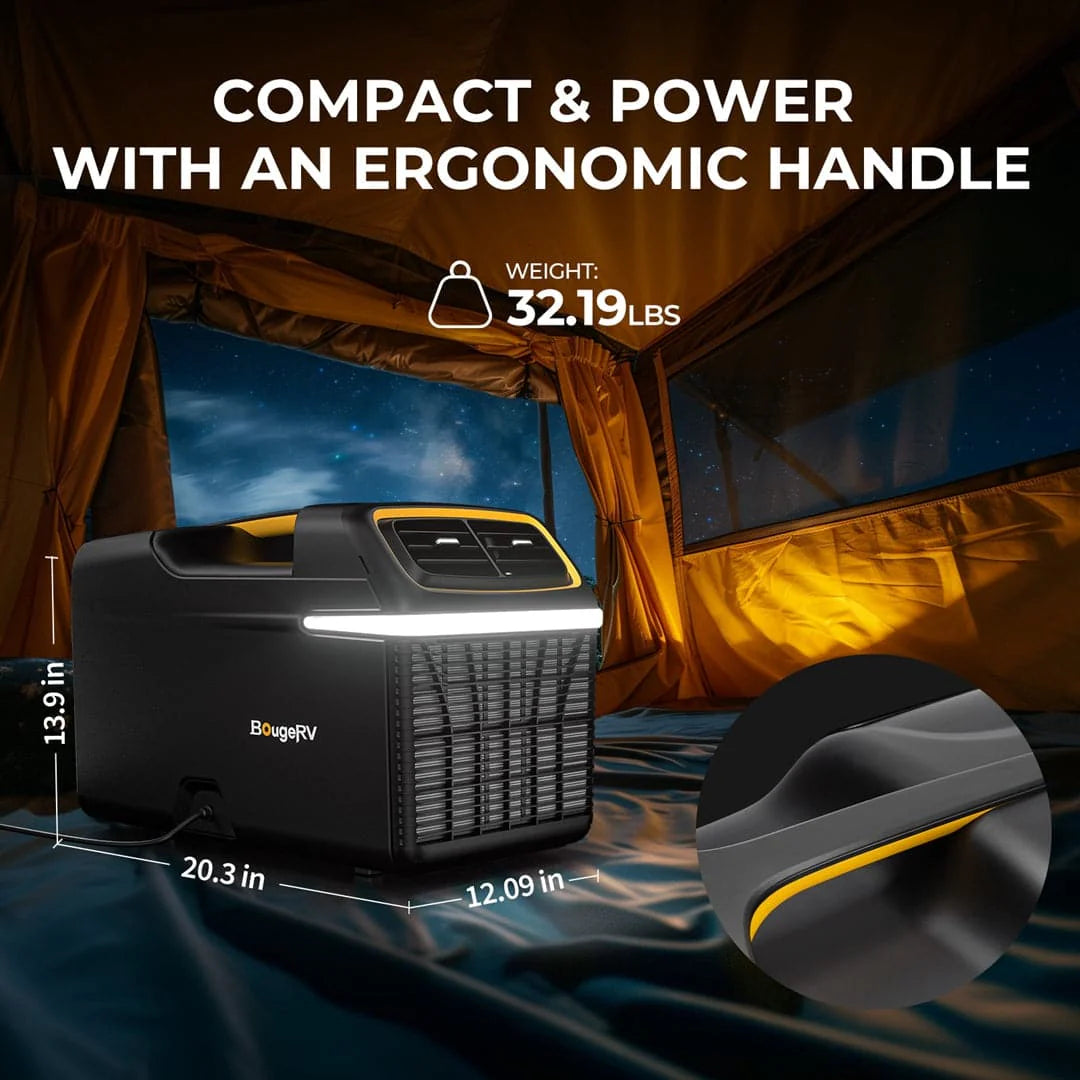 BougeRV 4000BTU Portable Air Conditioner - Compact Cooling Unit for Home, Office & RV Use - Perfect for Bedrooms, Small Spaces & Camping Trips