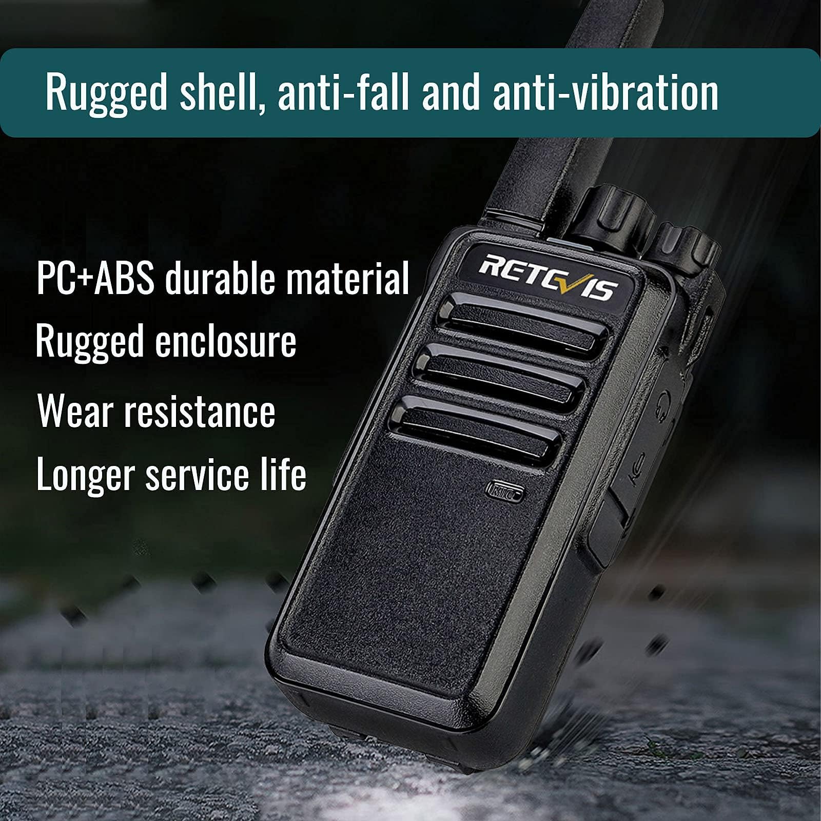 Retevis RT68 Rechargeable Walkie Talkies - 2 Way Radios Long Range 16CH FRS for Adults - 6 Pack with Multi-Unit Charger & Earpieces - Ideal for School, Church, Hiking, Camping, and Outdoor Activities