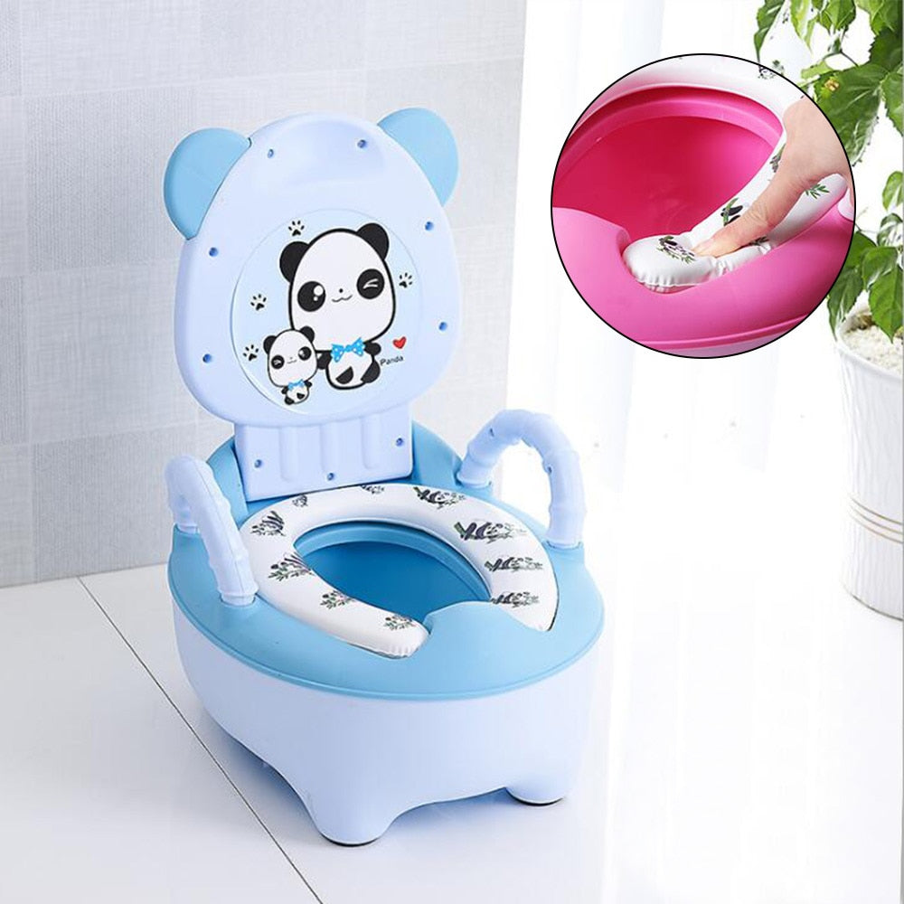 Baby Toilet Seat for Toddlers - Soft Cushioned & Anti-Slip Design for Safety & Comfort - Potty Training Essentials for Home & Travel Use