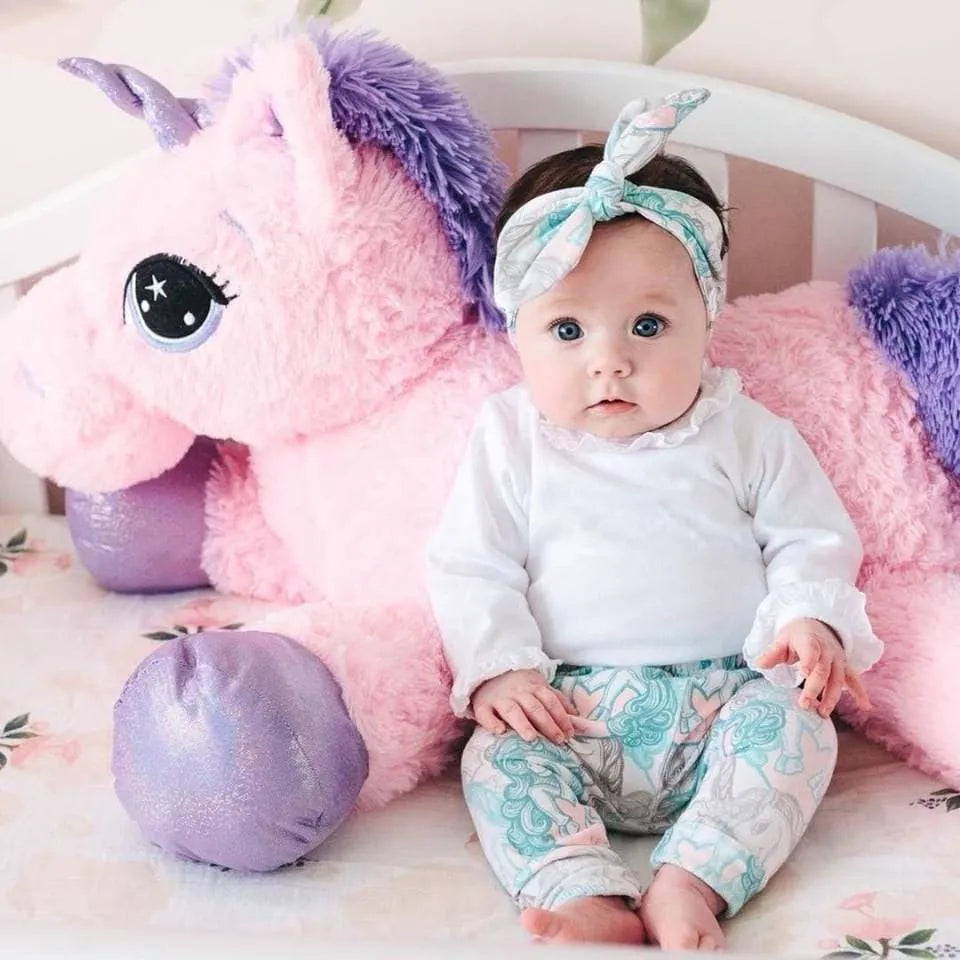 Organic Baby & Toddler Leggings - Soft Cotton Candy Unicorn Print Pants for Girls & Boys | Playtime, Daycare & Everyday Comfort Wear