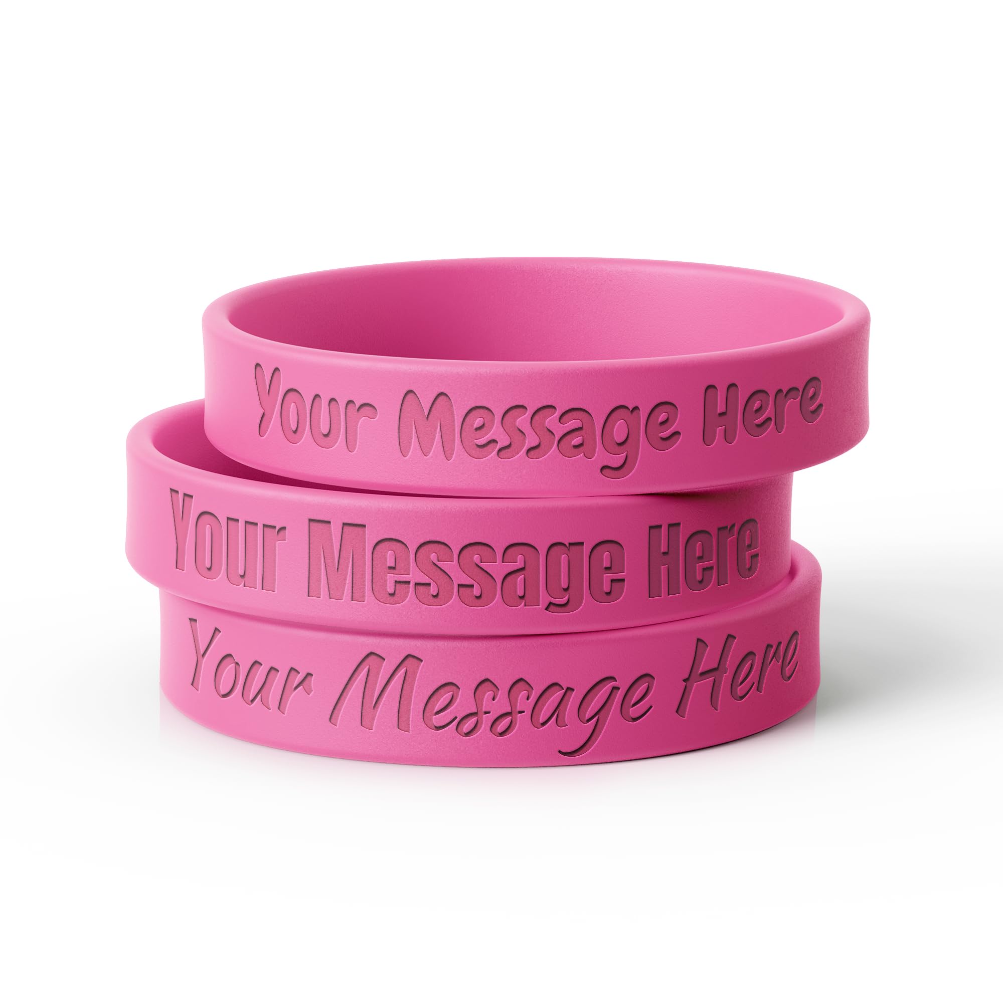 Custom Silicone Wristbands - Personalized Rubber Bracelets for Men & Women - Bulk Debossed Wristbands for Events, Promotions, Parties & Fundraisers - Durable & Comfortable - Fast USA Shipping - Perfect for Team Building, Charity Events, Sports Games and Brand Awareness Campaigns