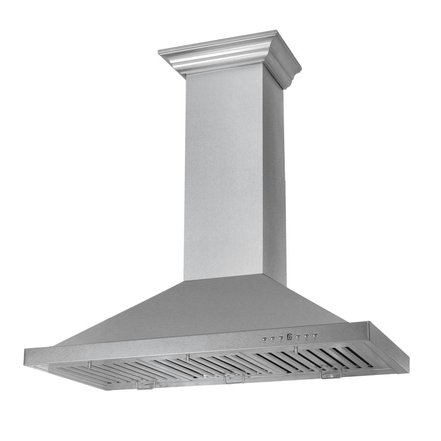 ZLINE 30-inch Satin Stainless Steel Gas Rangetop with Convertible Range Hood - Professional Kitchen Package for Home Chefs | Perfect for Modern Kitchens, Open Concept Homes & Gourmet Cooking