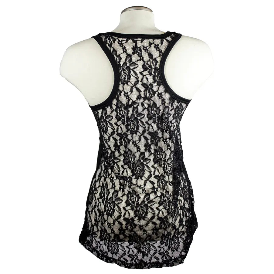 Devilish Lace Back Tank Top for Women - Sexy Open Back Summer Blouse - Perfect for Beach, Party & Date Night Outfits
