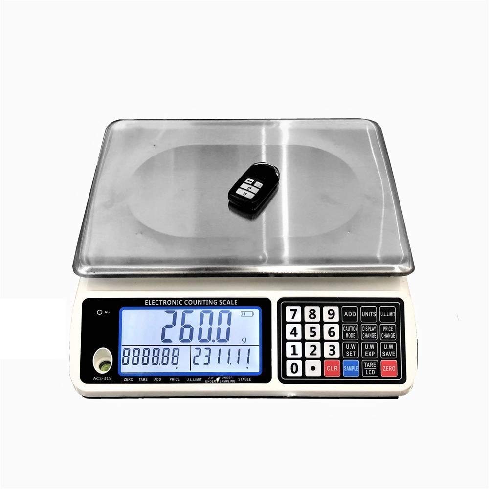 High Precision Digital Electronic Scale - Stainless Steel Commercial Platform Scale for Food, Meat, Jewelry & Postal Weighing with Tare & Zero Function - Perfect for Kitchen, Grocery Store, Warehouse & Shipping Use